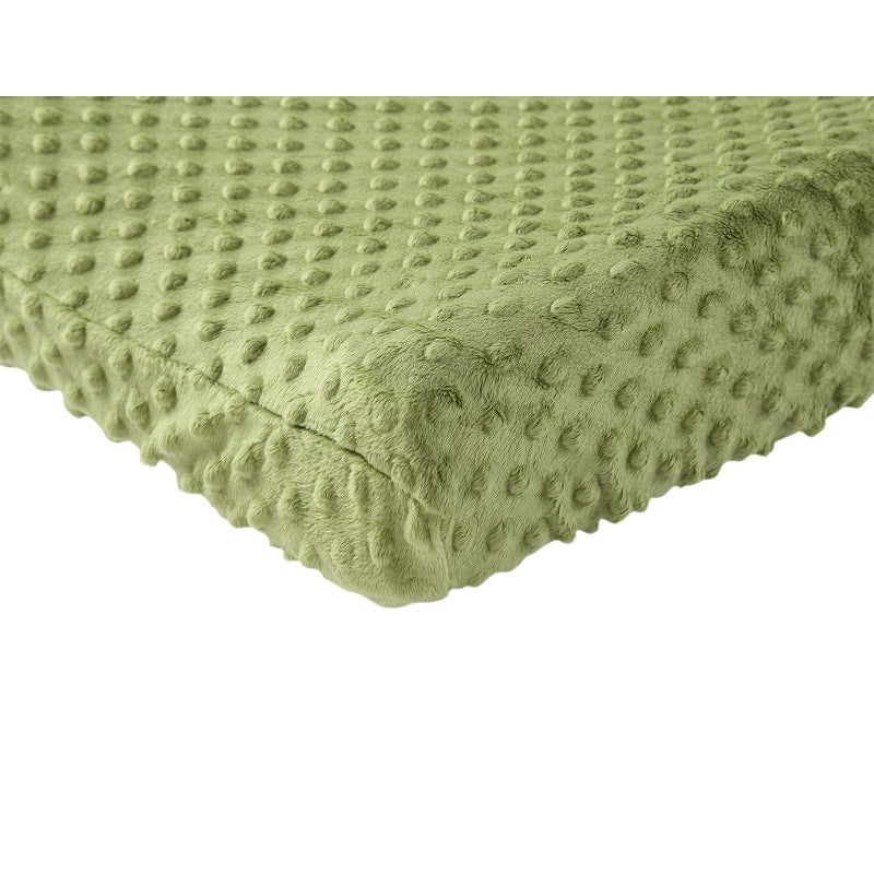 QUENESS Baby Changing Pad Cover, Super Soft Plush Dot Diaper Changing Table Covers for Baby Girls and Boys, Ultra Comfortable, Safe for Babies, Fit 32"/34'' x 16" Pad (Sage) - Image 4